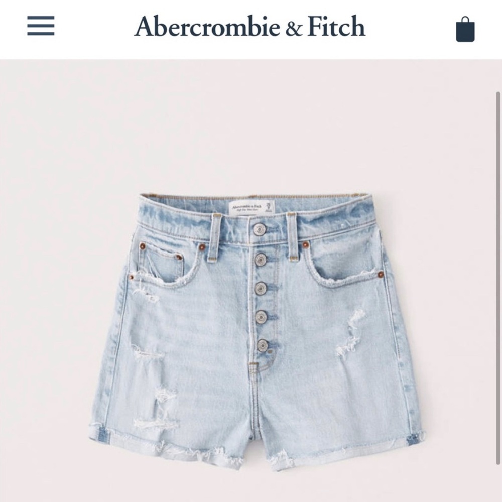 Abercrombie & Fitch High Rise Mom Jean Short Curve Love
